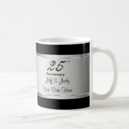 Caneca De Café 25o Aniversário de casamento