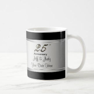 Caneca De Café 25o Aniversário de casamento