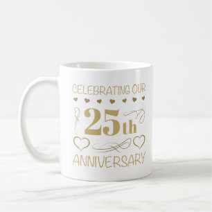 Caneca De Café 25o Aniversário de casamento