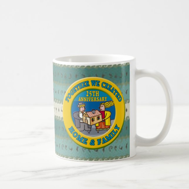 Caneca De Café 25o Presentes do aniversário de casamento (Direita)