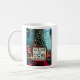 Caneca De Café 25th Amendment Christmas Mug with Festive Tree