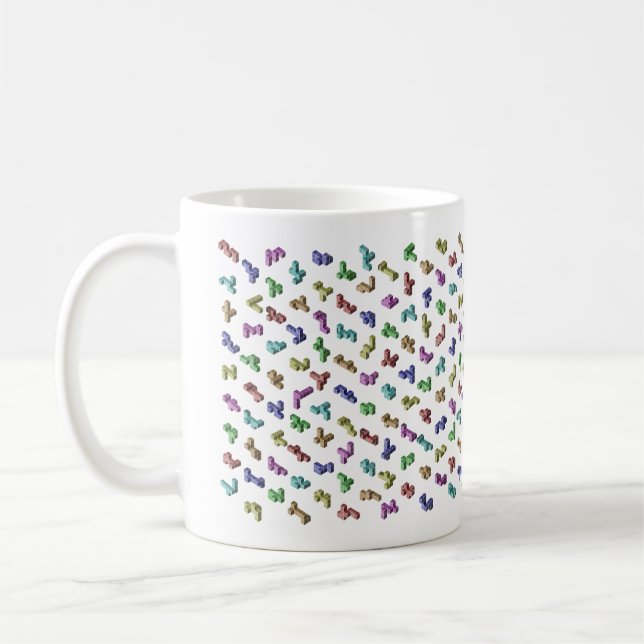 Caneca De Café 261 Redes De Tesseract Rainbow Mug (Esquerda)