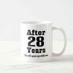 Caneca De Café 28o Aniversário (engraçado)