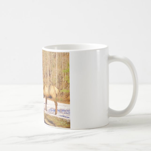 Caneca De Café 2~ 2 Bull Elk na neve (Direita)