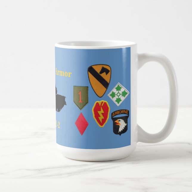 Caneca De Café 2/34th Armor, M48A3 Custom Mug (Direita)