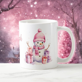Caneca De Café 2 Bonitos Neves Adicione Nome Presente Natal Taça 