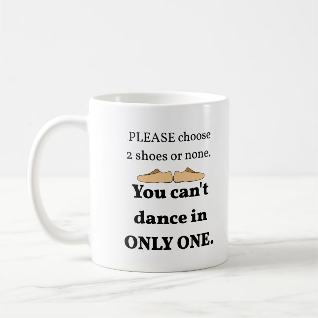Caneca De Café 2 Calçados ou Nenhum Livro Branco. (Esquerda)