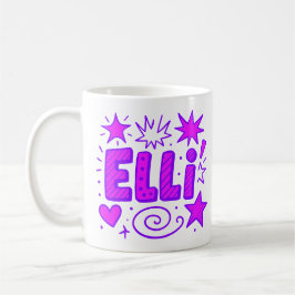 Caneca De Café 2 Color Ellie 2 - Doodles