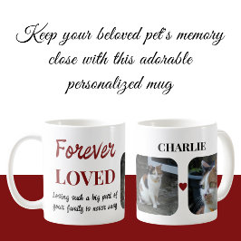 Caneca De Café 2 Foto: Pet Loss Keepsaet Memorial Burgundy