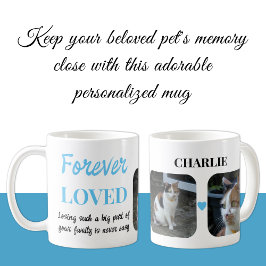 Caneca De Café 2 Foto: Pet Perde Keepsaet Pet Memorial Blue