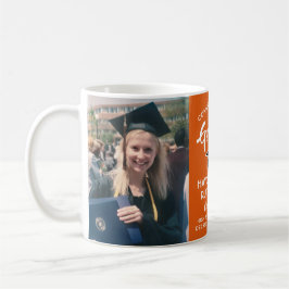 Caneca De Café 2 Graduações de Foto Graduação Laranja Preto e Bra