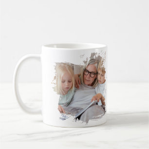 Caneca De Café 2 Modelo de Moldura para Rabiscar Foto Personaliza
