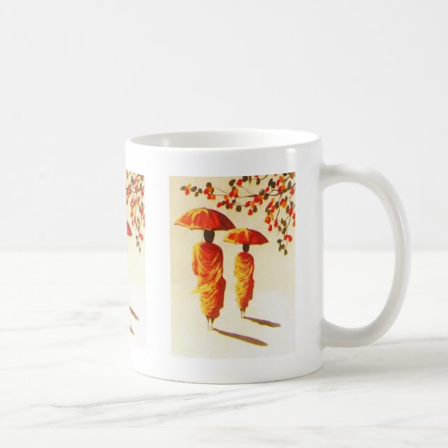 Caneca De Café 2 monges budistas Laotian (Direita)