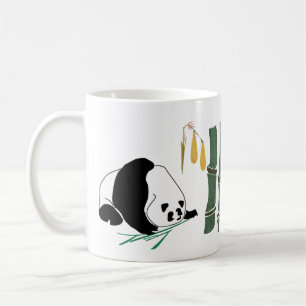 Caneca De Café 2 pandas comem o bambu na floresta tropical