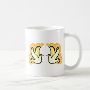 Caneca De Café 2 pombas da tartaruga