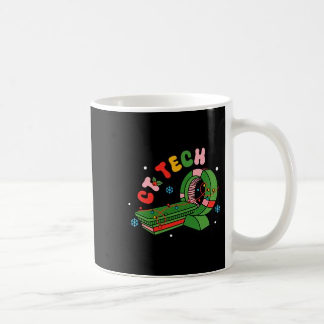 Caneca De Café (2 Sided) Santa's Favorite Ct Tech Christmas Techn (Direita)