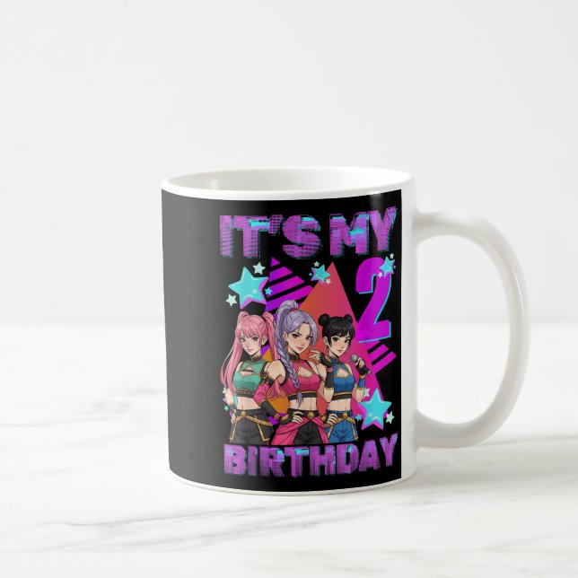 Caneca De Café 2 Years Old Birthday K P Kids 2nd Birthday Girls K (Direita)