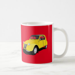 Caneca De Café 2CV amarelo - diy mug