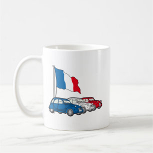 Caneca De Café 2CV Deux Chevaux Sinalizador Tricolore Francês
