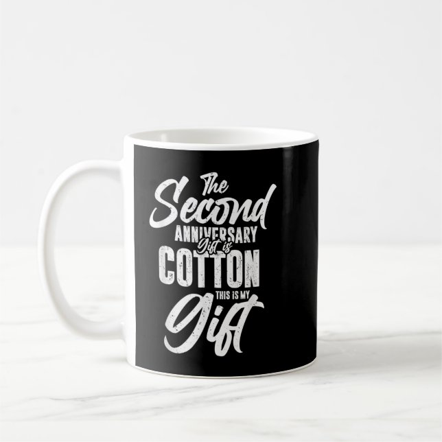 Caneca De Café 2nd Wedding Anniversary Gifts Cotton Him Husband H (Esquerda)