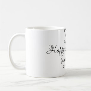 Caneca De Café 30 de Silver Metálico Nome do Apelido Feliz Aniver