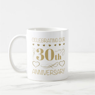 Caneca De Café 30o Aniversário de casamento