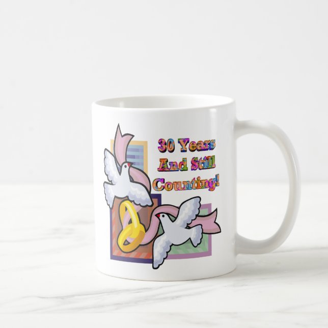 Caneca De Café 30o aniversário de casamento GT (Direita)