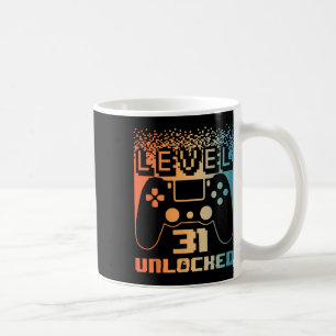 Caneca De Café 31º Aniversário Para Homens Nível 31 Jogador Desbl