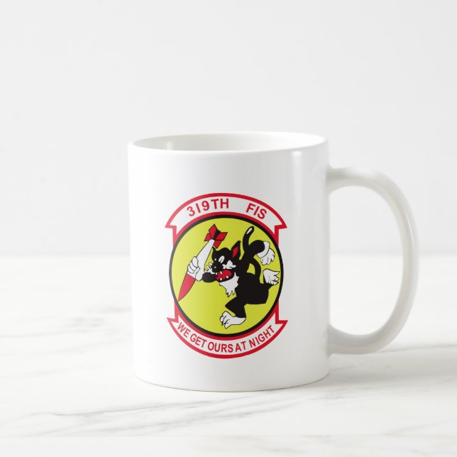 Caneca De Café 319th Esquadrão do interceptor de lutador (Direita)