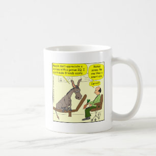 Caneca De Café 321 desenhos animados espertos da cor do gênio a$$