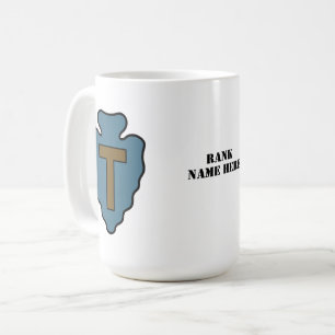 Caneca De Café 36º Crachá da Divisão de Infantaria - Personalizáv