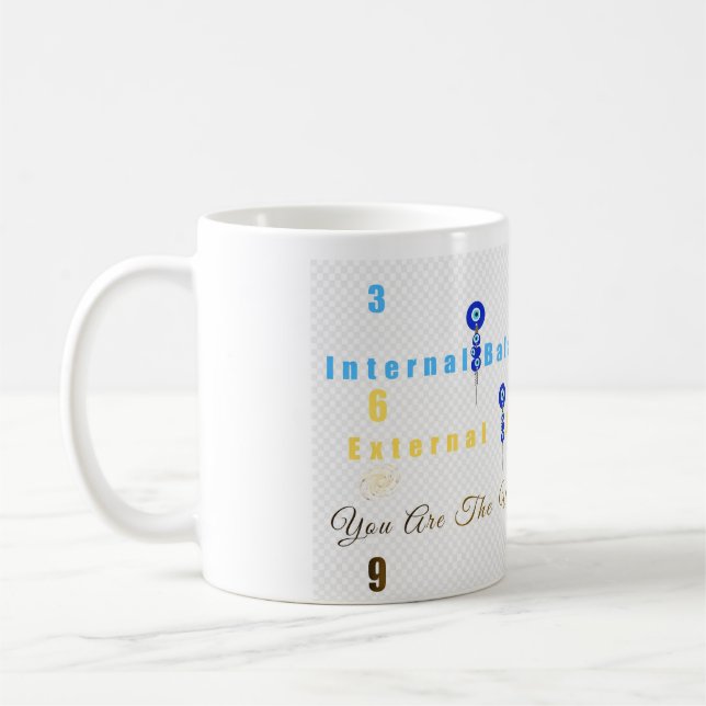 Caneca De Café "369: Equilíbrio Interno, Alegria Externa, Você É  (Esquerda)