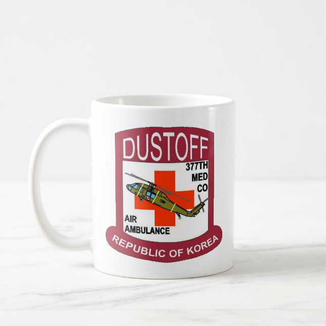 Caneca De Café 377th Med Co Air Ambulance, ROK (Esquerda)