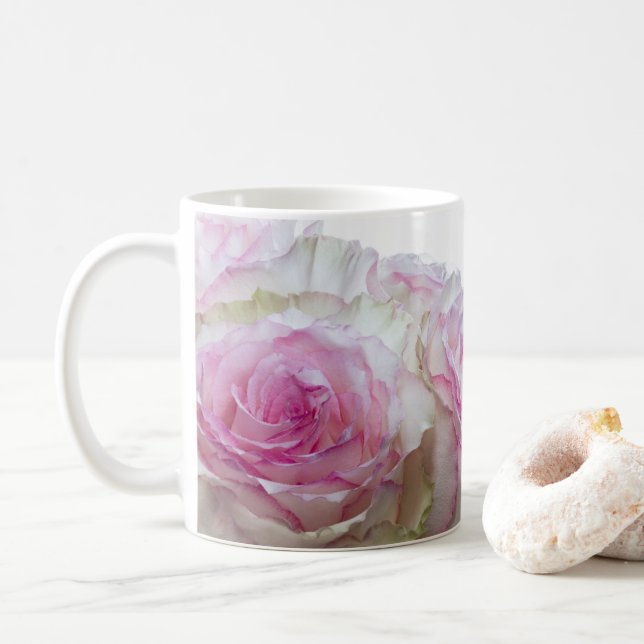 Caneca De Café 3998-Sapo de café rosa rosa-delicado (Com Donut)
