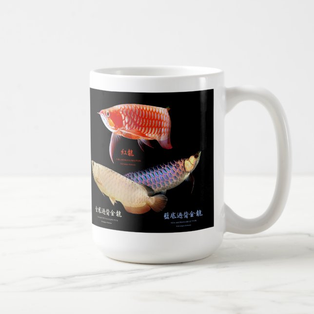 Caneca De Café 3 Asian Arowanas (Direita)