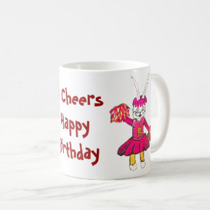 CANECA DE CAFÉ 3 CADEIRAS FELIZMENTE MÚSICA DE ANIVERSÁRIO