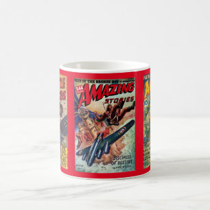 CANECA DE CAFÉ 3 COBRIR PULP MAGAZINE ERA WWII