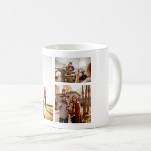 Caneca De Café 3 Colagem Personalizada de Fotos