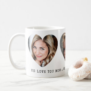 Caneca De Café 3 Fotografias com Mensagem Pessoal