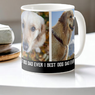Caneca De Café 3 Fotografias do Melhor Pai De Cães Nunca