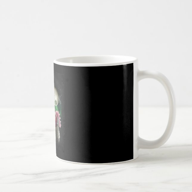 Caneca De Café 3 Galinhas Lua Lobo Galinhas Uivando Lobos  (Direita)