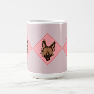 Caneca De Café 3 German shepherd vermelho preto e tan