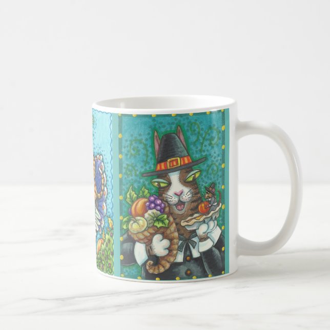 Caneca De Café 3 Image Hiss N' Fitz Cats OBRIGADO COM MUG (Direita)