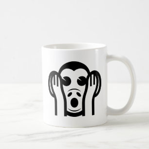 Caneca De Café 3 Macacos Sábios Kikazaru 聞 か ざ る Ouvem NO Mau Emo