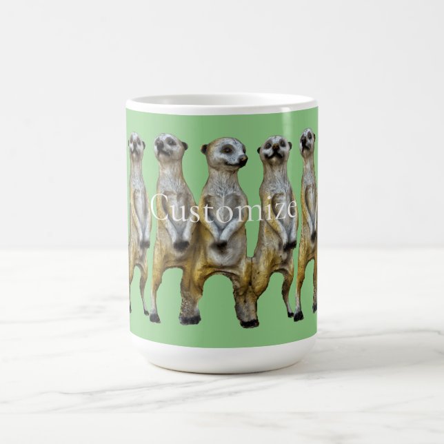 Caneca De Café 3 Meerkats em pé Thunder_Cove (Centro)