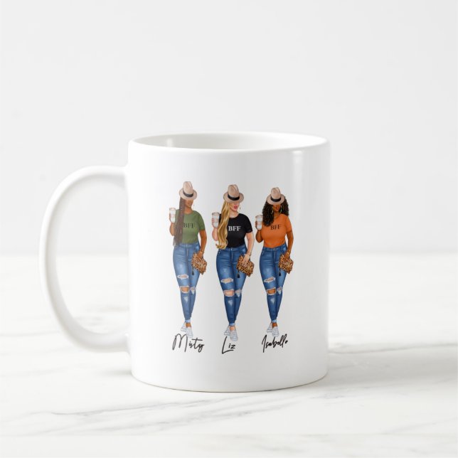 Caneca De Café 3 Melhores Amigos Para Cães De Café (Esquerda)