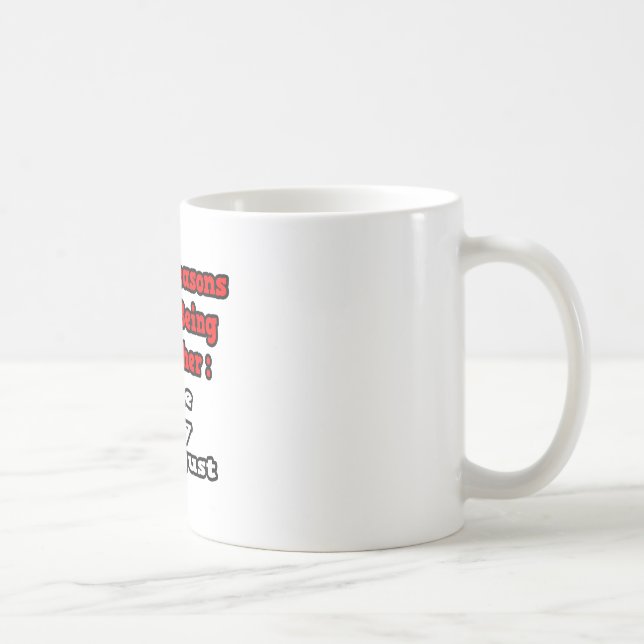 Caneca De Café 3 Motivos que eu adoro ser professor (Direita)