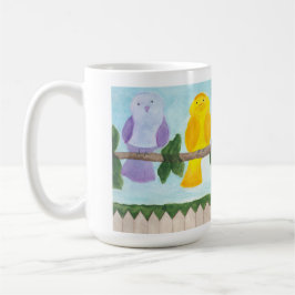 Caneca De Café 3 Pássaros Coloridos