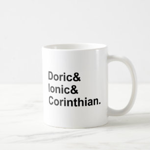 Caneca De Café 3 Tipos de Colunas Gregas   Dórica Jônica Coríntia