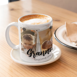 Caneca De Café 3 Três Colagem Moderna Elegante Família Amor